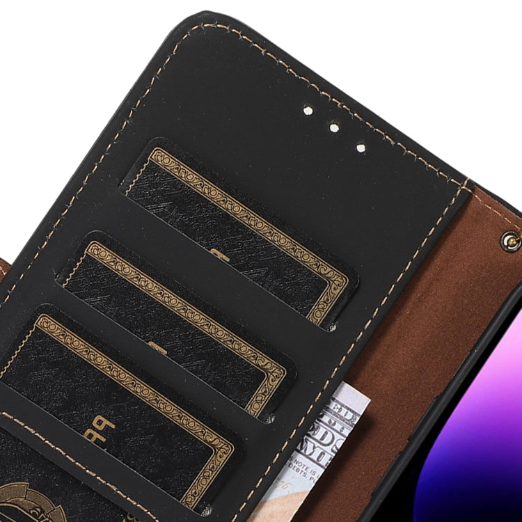 For Samsung Galaxy S24+ 5G Genuine Leather Magnetic RFID Leather Phone Case(Black) - Galaxy S24+ 5G Cases by PMC Jewellery | Online Shopping South Africa | PMC Jewellery | Buy Now Pay Later Mobicred