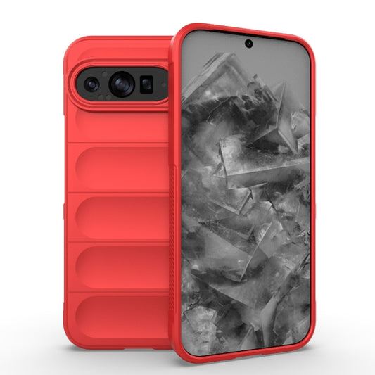 For Google Pixel 9 Pro XL 5G Magic Shield TPU + Flannel Phone Case(Red) - Google Cases by PMC Jewellery | Online Shopping South Africa | PMC Jewellery | Buy Now Pay Later Mobicred