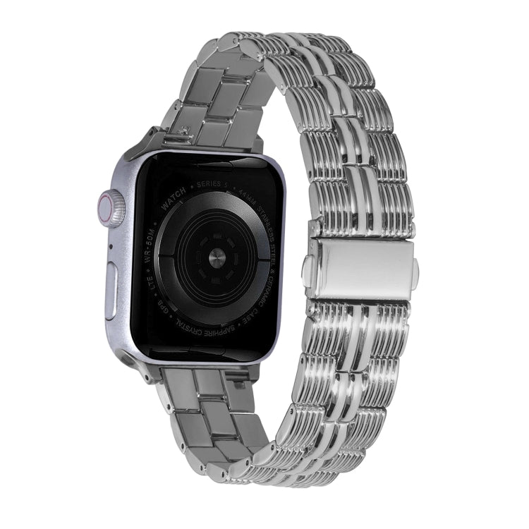 3-Beads Stripe Metal Watch Band For Apple Watch SE 2023 44mm(Silver) - free shipping - PMc TechLife - Order now!