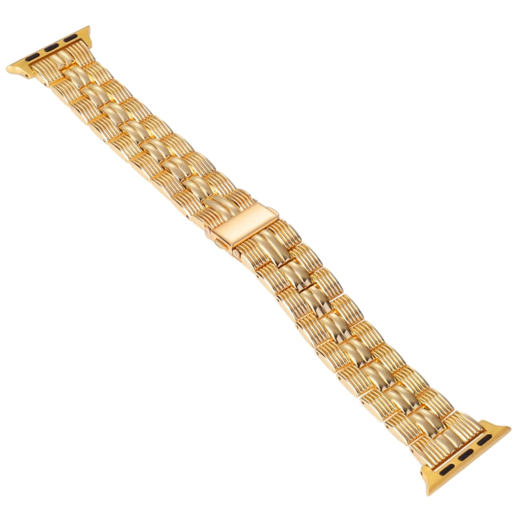3-Beads Stripe Metal Watch Band For Apple Watch SE 2023 40mm(Gold) - free shipping - PMc TechLife - Order now!