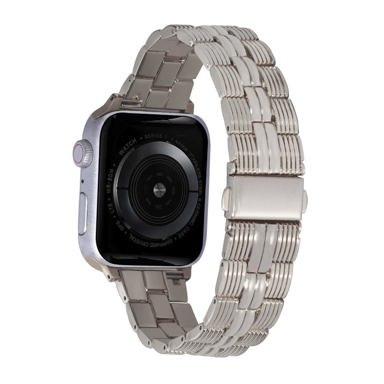 3-Beads Stripe Metal Watch Band For Apple Watch Series 10 42mm(Starlight) - free shipping - PMc TechLife - Order now!