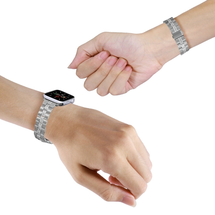 3-Beads Stripe Metal Watch Band For Apple Watch Series 10 42mm(Silver) - free shipping - PMc TechLife - Order now!