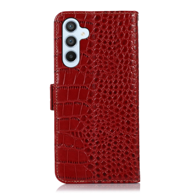 For Samsung Galaxy S24 Crocodile Top Layer Cowhide Leather Phone Case(Red) - Galaxy Phone Cases by PMC Jewellery | Online Shopping South Africa | PMC Jewellery | Buy Now Pay Later Mobicred