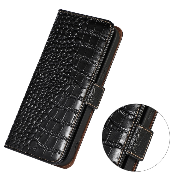 For Samsung Galaxy S24+ Crocodile Top Layer Cowhide Leather Phone Case(Black) - Galaxy Phone Cases by PMC Jewellery | Online Shopping South Africa | PMC Jewellery | Buy Now Pay Later Mobicred