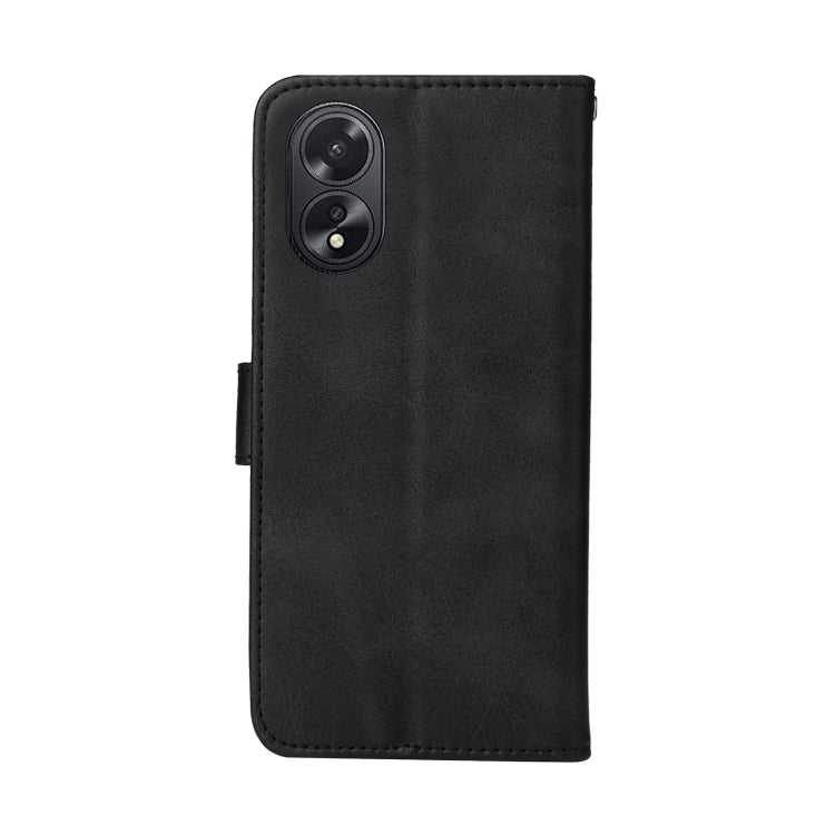 For OPPO A38 4G / A18 4G Global Classic Calf Texture Flip Leather Phone Case(Black) - A38 Cases by PMC Jewellery | Online Shopping South Africa | PMC Jewellery