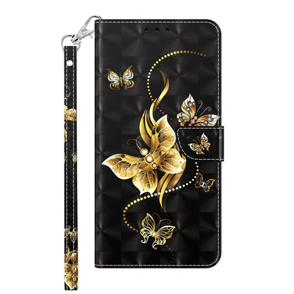 For Xiaomi Redmi Note 13 Pro+ 3D Painted Pattern Leather Phone Case(Golden Butterfly) - Note 13 Pro+ Cases by PMC Jewellery | Online Shopping South Africa | PMC Jewellery | Buy Now Pay Later Mobicred