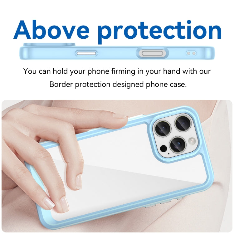 For iPhone 16 Pro Max Colorful Series Acrylic + TPU Phone Case(Blue) - iPhone 16 Pro Max Cases by PMC Jewellery | Online Shopping South Africa | PMC Jewellery | Buy Now Pay Later Mobicred