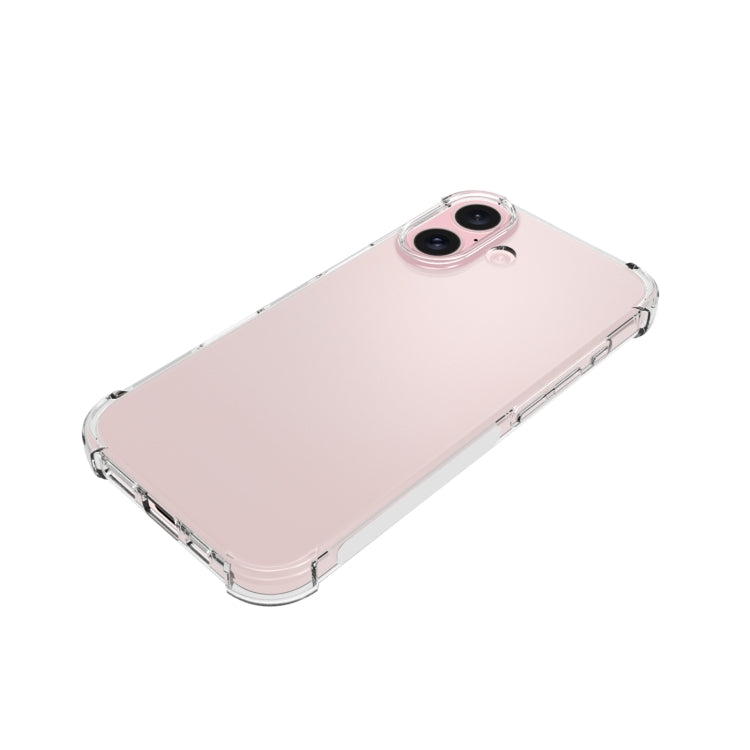 For iPhone 16 Shockproof Non-slip Thickening TPU Phone Case(Transparent) - iPhone 16 Cases by PMC Jewellery | Online Shopping South Africa | PMC Jewellery | Buy Now Pay Later Mobicred