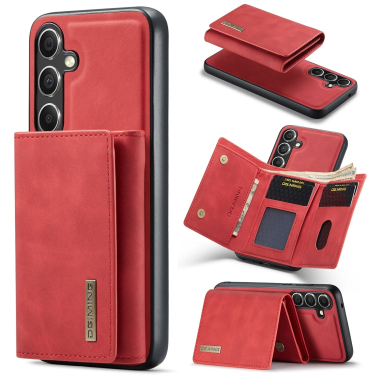 For Samsung Galaxy S24+ 5G DG.MING M1 Series 3-Fold Multi Card Wallet + Magnetic Phone Case(Red) - Galaxy S24+ 5G Cases by DG.MING | Online Shopping South Africa | PMC Jewellery | Buy Now Pay Later Mobicred