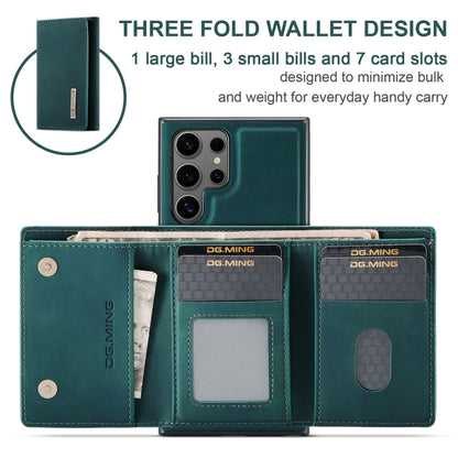 For Samsung Galaxy S24 Ultra 5G DG.MING M1 Series 3-Fold Multi Card Wallet + Magnetic Phone Case(Green) - Galaxy S24 Ultra 5G Cases by DG.MING | Online Shopping South Africa | PMC Jewellery | Buy Now Pay Later Mobicred