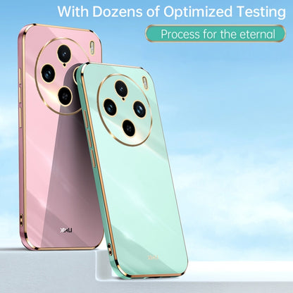 For vivo X100 Pro 5G XINLI Straight Edge 6D Electroplate TPU Phone Case(Mint Green) - X100 Pro Cases by XINLI | Online Shopping South Africa | PMC Jewellery | Buy Now Pay Later Mobicred