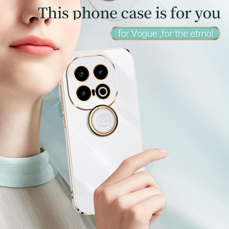 For vivo iQOO 13 XINLI Straight Edge 6D Electroplate TPU Phone Case with Ring Holder(Celestial Blue) - free shipping - PMC TechLife - Order now!