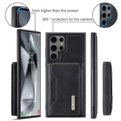 For Samsung Galaxy S24 Ultra 5G DG.MING M2 Series 3-Fold Multi Card Bag + Magnetic Phone Case(Black) - Galaxy S24 Ultra 5G Cases by DG.MING | Online Shopping South Africa | PMC Jewellery | Buy Now Pay Later Mobicred