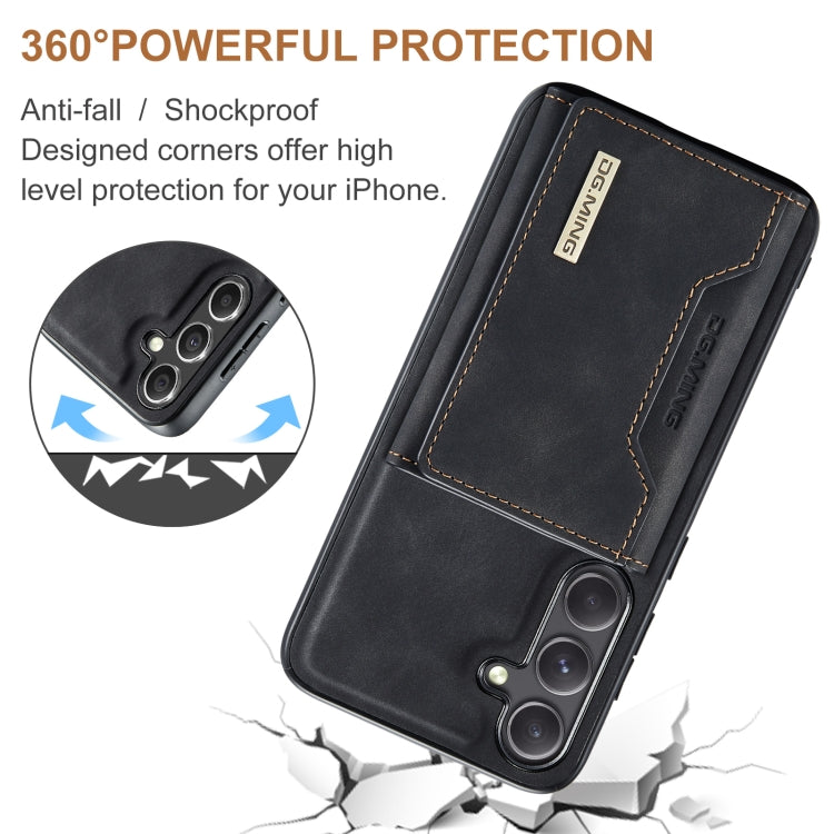 For Samsung Galaxy S24+ 5G DG.MING M2 Series 3-Fold Multi Card Bag + Magnetic Phone Case(Black) - Galaxy S24+ 5G Cases by DG.MING | Online Shopping South Africa | PMC Jewellery | Buy Now Pay Later Mobicred