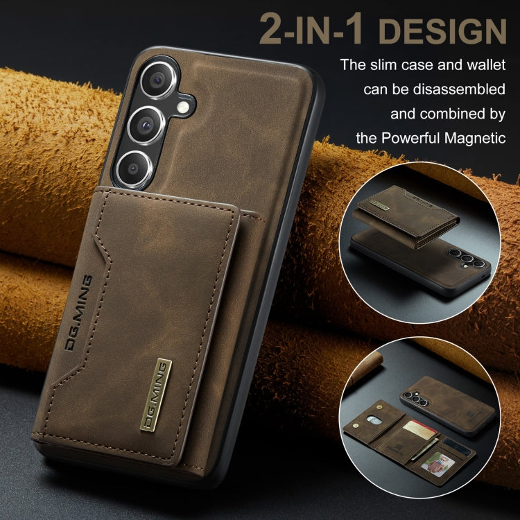 For Samsung Galaxy S24+ 5G DG.MING M2 Series 3-Fold Multi Card Bag + Magnetic Phone Case(Coffee) - free shipping - PMC Jewellery - Order now!