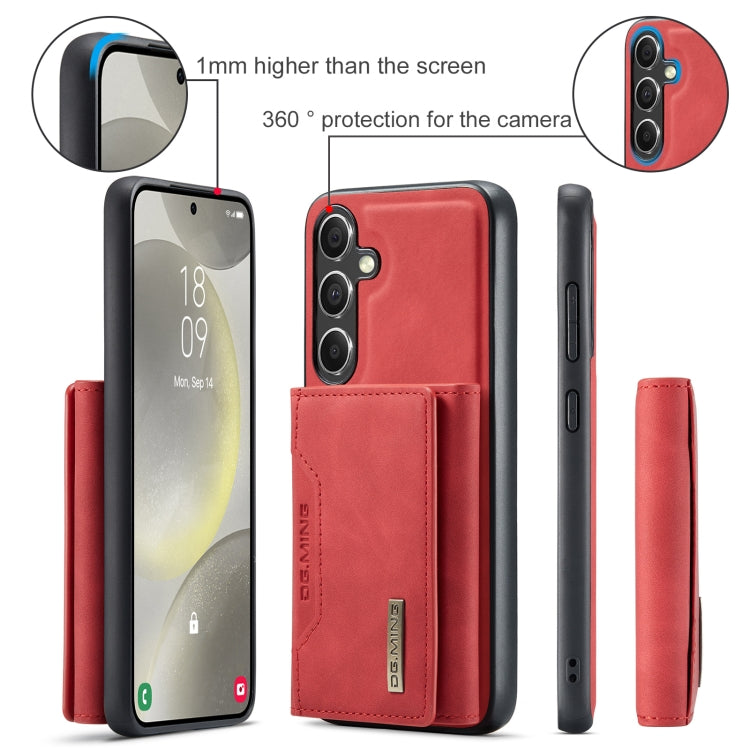 For Samsung Galaxy S24 5G DG.MING M2 Series 3-Fold Multi Card Bag + Magnetic Phone Case(Red) - free shipping - PMC Jewellery - Order now!