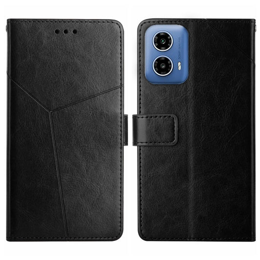 For Xiaomi Redmi 13C 5G Y-shaped Pattern Flip Leather Phone Case(Black) - 13C Cases by PMC Jewellery | Online Shopping South Africa | PMC Jewellery | Buy Now Pay Later Mobicred