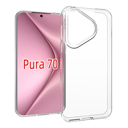 For Huawei Pura 70 Waterproof Texture TPU Phone Case(Transparent) - Huawei Cases by PMC Jewellery | Online Shopping South Africa | PMC Jewellery | Buy Now Pay Later Mobicred