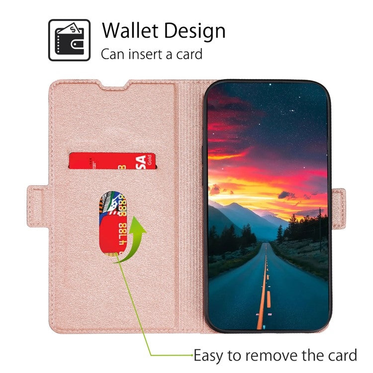 For Huawei Pura 70 Ultra Ultra-thin Voltage Side Buckle Horizontal Flip Leather Phone Case(Rose Gold) - Huawei Cases by PMC Jewellery | Online Shopping South Africa | PMC Jewellery | Buy Now Pay Later Mobicred