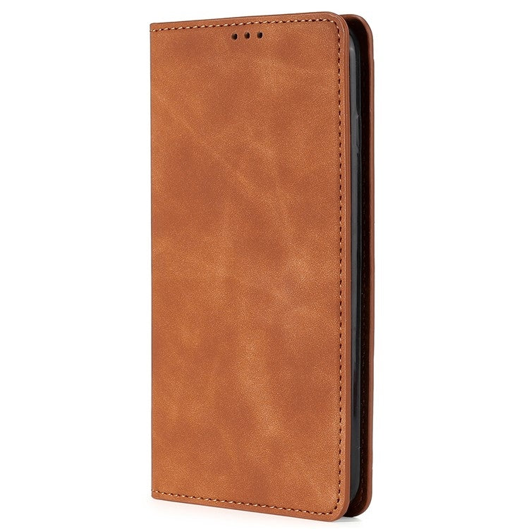 For Xiaomi Redmi K60 Ultra Skin Feel Magnetic Leather Phone Case(Light Brown) - Redmi K60 Ultra Cases by PMC TechLife | Online Shopping South Africa | PMC TechLife | Buy Now Pay Later Mobicred