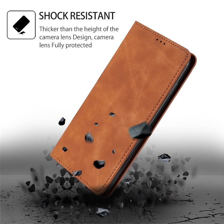 For Xiaomi Redmi K60 Ultra Skin Feel Magnetic Leather Phone Case(Light Brown) - Redmi K60 Ultra Cases by PMC Jewellery | Online Shopping South Africa | PMC Jewellery | Buy Now Pay Later Mobicred