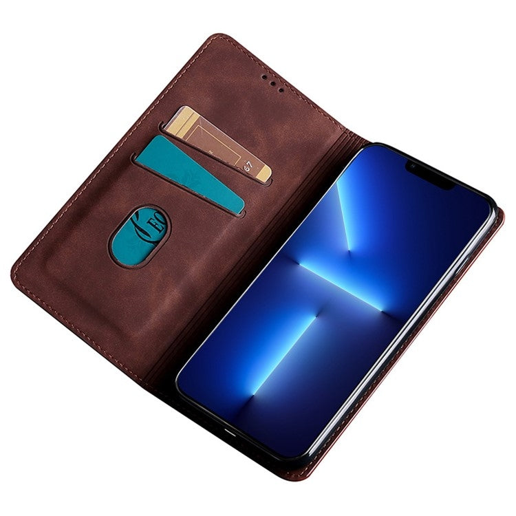 For Huawei Pura 70 Ultra Skin Feel Magnetic Leather Phone Case(Dark Brown) - Huawei Cases by PMC Jewellery | Online Shopping South Africa | PMC Jewellery | Buy Now Pay Later Mobicred