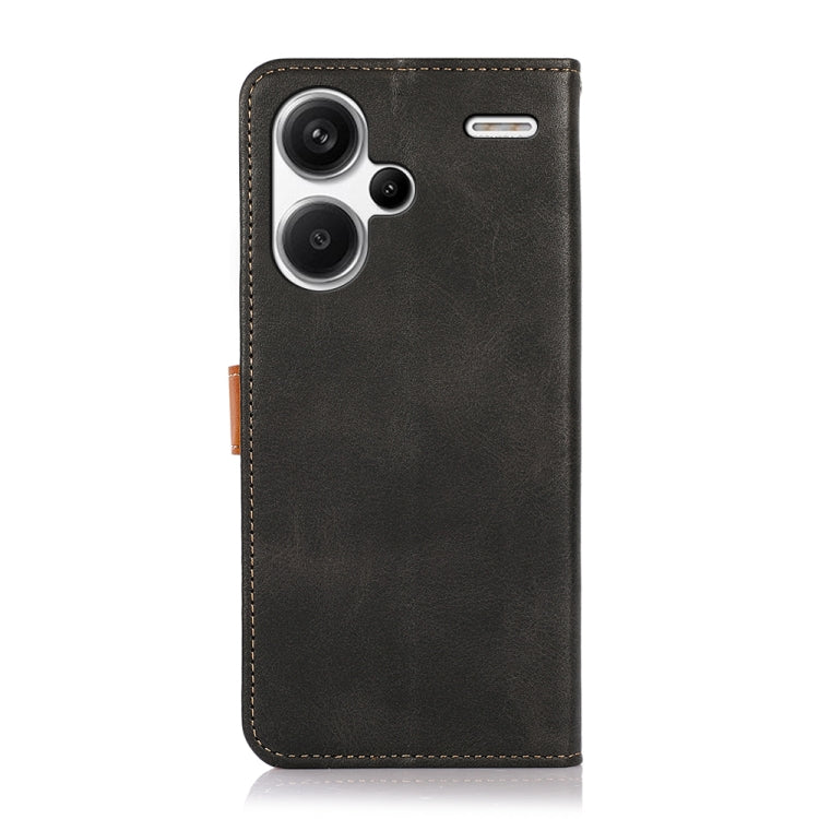 For Xiaomi Redmi Note 13 Pro+ 5G Global KHAZNEH Cowhide Texture Flip Leather Phone Case(Black) - Note 13 Pro+ Cases by PMC Jewellery | Online Shopping South Africa | PMC Jewellery | Buy Now Pay Later Mobicred