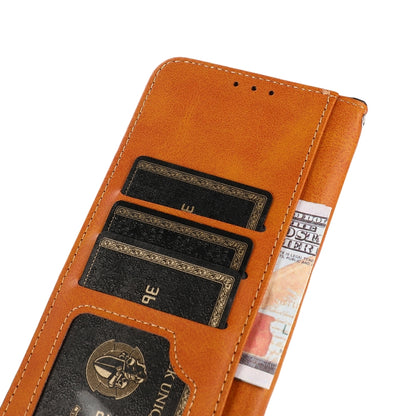 For Xiaomi Redmi A3 KHAZNEH Cowhide Texture Flip Leather Phone Case(Brown) - Xiaomi Cases by PMC Jewellery | Online Shopping South Africa | PMC Jewellery | Buy Now Pay Later Mobicred