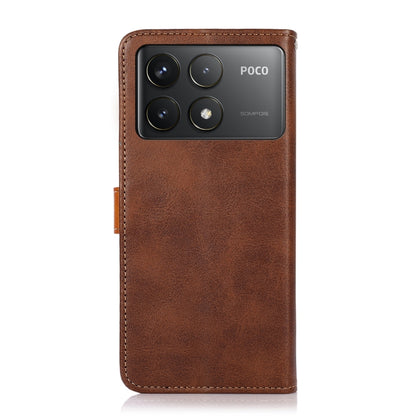 For Xiaomi Redmi K70 5G / K70 Pro 5G KHAZNEH Cowhide Texture Flip Leather Phone Case(Brown) - Xiaomi Cases by PMC Jewellery | Online Shopping South Africa | PMC Jewellery | Buy Now Pay Later Mobicred