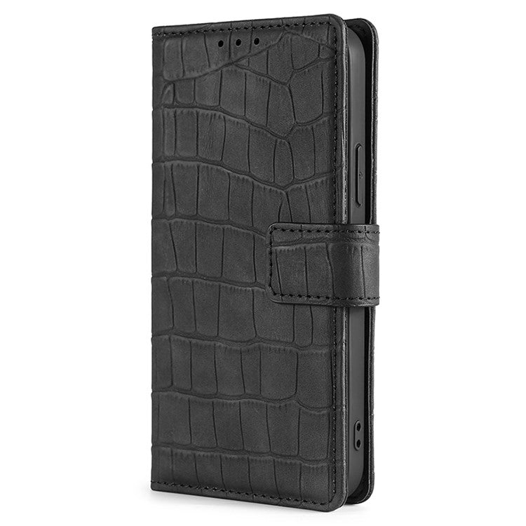For Xiaomi Redmi Turbo 3 5G Skin Feel Crocodile Magnetic Clasp Leather Phone Case(Black) - 13 Ultra Cases by PMC TechLife | Online Shopping South Africa | PMC TechLife | Buy Now Pay Later Mobicred
