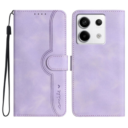 For Xiaomi Redmi Note 13 Pro 4G Heart Pattern Skin Feel Leather Phone Case(Purple) - Note 13 Pro Cases by PMC Jewellery | Online Shopping South Africa | PMC Jewellery | Buy Now Pay Later Mobicred