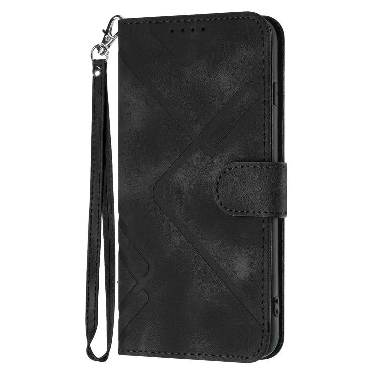 For Google Pixel 9 Pro Line Pattern Skin Feel Leather Phone Case(Black) - Google Cases by PMC Jewellery | Online Shopping South Africa | PMC Jewellery | Buy Now Pay Later Mobicred