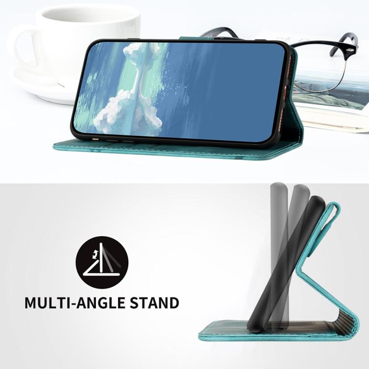 For iPhone 17 Air Line Pattern Skin Feel Leather Phone Case(Light Blue) - free shipping - PMc TechLife - Order now!