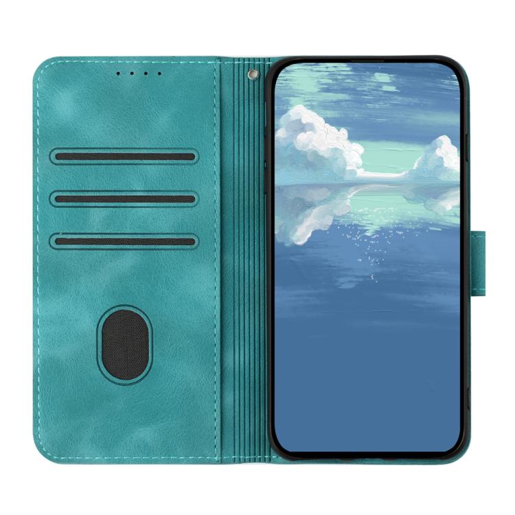For iPhone 17 Line Pattern Skin Feel Leather Phone Case(Light Blue) - free shipping - PMc TechLife - Order now!