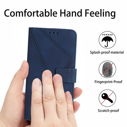 For Xiaomi 13T / 13T Pro Stitching Embossed Leather Phone Case(Blue) - Xiaomi Cases by PMC Jewellery | Online Shopping South Africa | PMC Jewellery