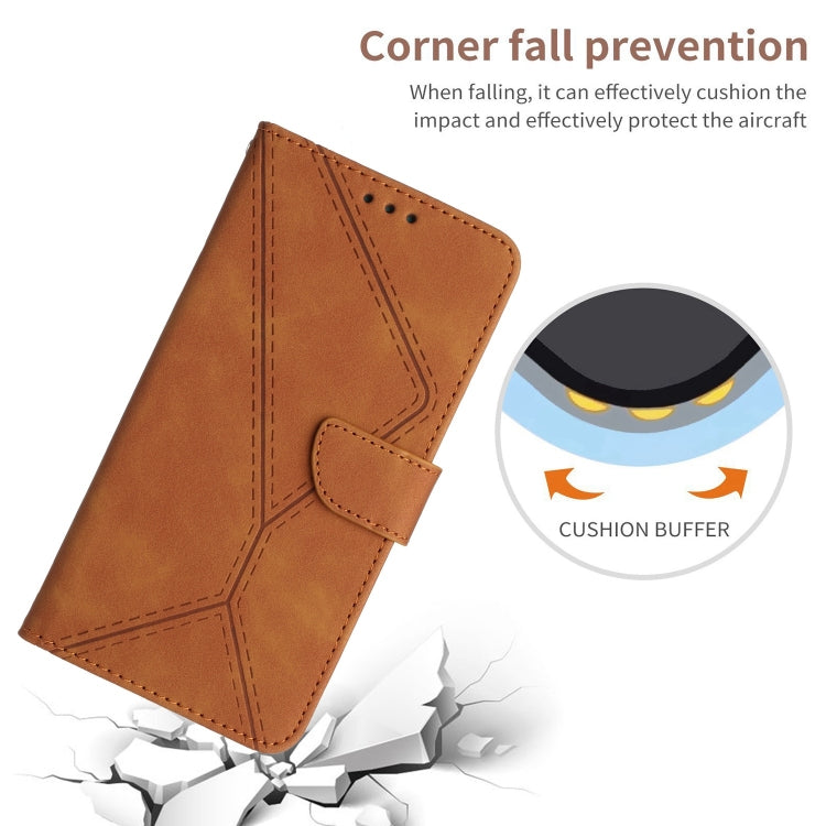 For Motorola Edge 40 Pro 5G Stitching Embossed Leather Phone Case(Brown) - free shipping - PMC TechLife - Order now!