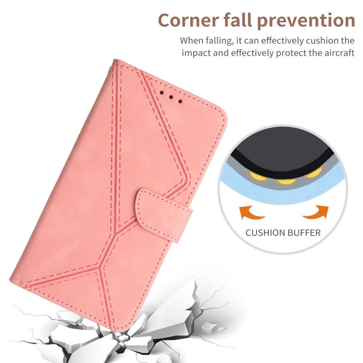 For Motorola Moto G Stylus 5G 2022 Stitching Embossed Leather Phone Case(Pink) - free shipping - PMC TechLife - Order now!