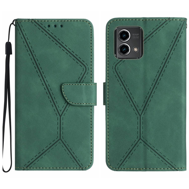 For Motorola Moto G Stylus 5G 2023 Stitching Embossed Leather Phone Case(Green) - free shipping - PMC TechLife - Order now!