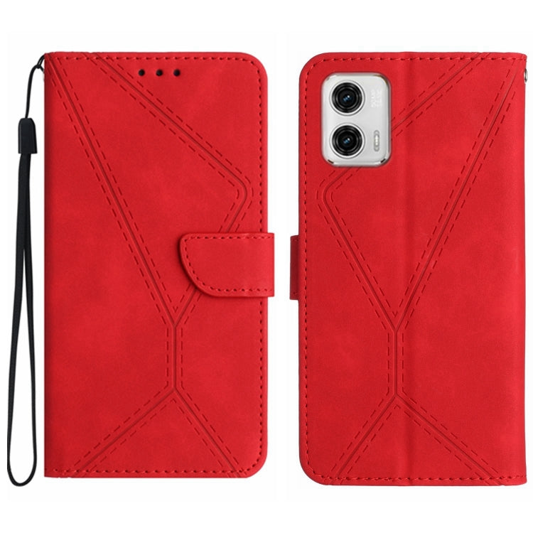 For Moto G53 5G / G23 / G13 4G Stitching Embossed Leather Phone Case(Red) - free shipping - PMC TechLife - Order now!