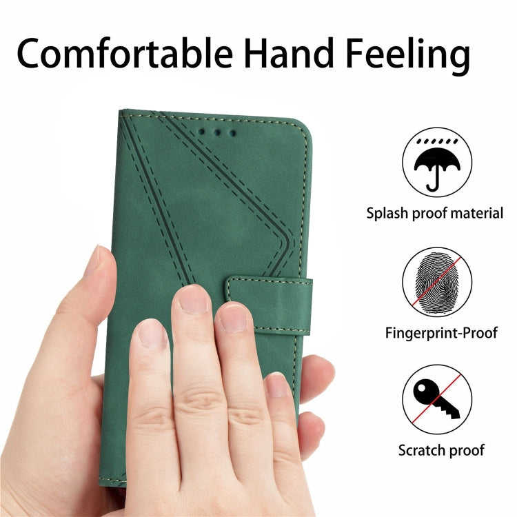 For Motorola Moto G72 4G Stitching Embossed Leather Phone Case(Green) - free shipping - PMC TechLife - Order now!