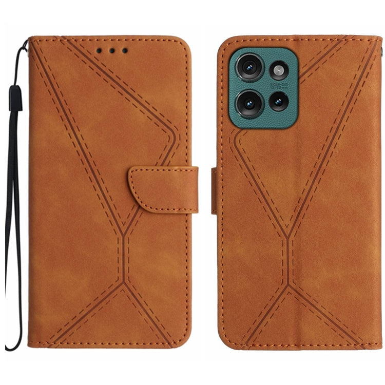 For Motorola Moto G 5G 2025 Stitching Embossed Leather Phone Case(Brown) - free shipping - PMC TechLife - Order now!