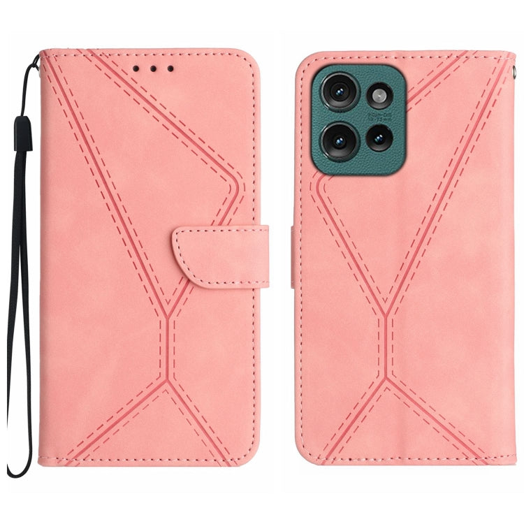 For Motorola Moto G Play 2025 Stitching Embossed Leather Phone Case(Pink) - free shipping - PMC TechLife - Order now!