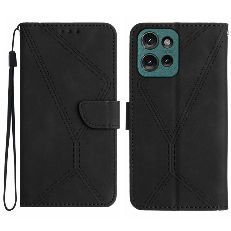 For Motorola Moto G Play 2025 Stitching Embossed Leather Phone Case(Black) - free shipping - PMC TechLife - Order now!