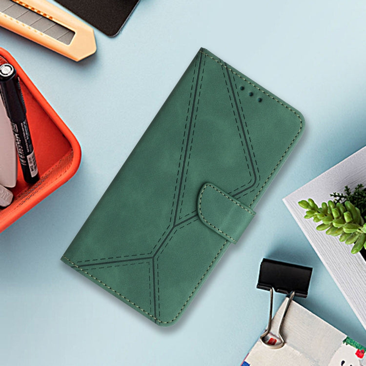 For Motorola Moto G15 Stitching Embossed Leather Phone Case(Green) - free shipping - PMC TechLife - Order now!