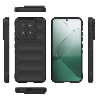 For Xiaomi 14 5G Magic Shield TPU + Flannel Phone Case(Black) - 14 Cases by PMC Jewellery | Online Shopping South Africa | PMC Jewellery | Buy Now Pay Later Mobicred