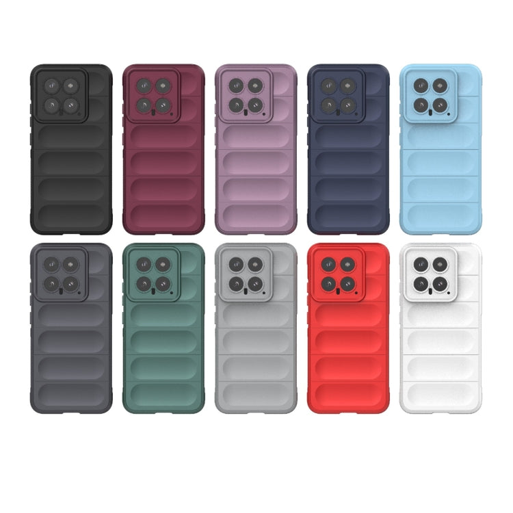For Xiaomi 14 5G Magic Shield TPU + Flannel Phone Case(Wine Red) - 14 Cases by PMC TechLife | Online Shopping South Africa | PMC TechLife | Buy Now Pay Later Mobicred