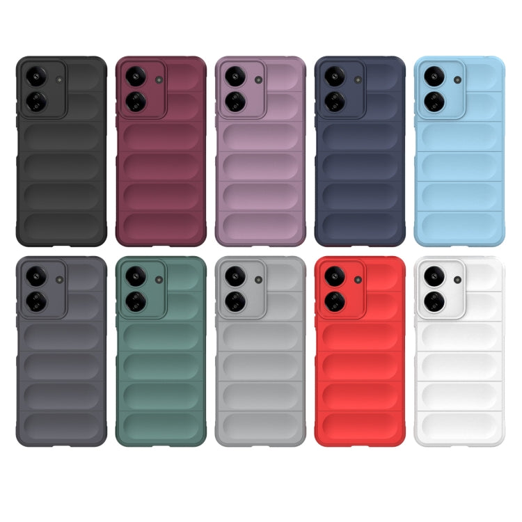 For Xiaomi Redmi 13C 4G Global Magic Shield TPU + Flannel Phone Case(Dark Blue) - 13C Cases by PMC TechLife | Online Shopping South Africa | PMC TechLife