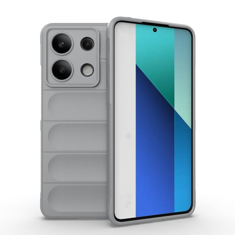 For Xiaomi Redmi Note 13 4G Global Magic Shield TPU + Flannel Phone Case(Grey) - Note 13 Cases by PMC Jewellery | Online Shopping South Africa | PMC Jewellery | Buy Now Pay Later Mobicred