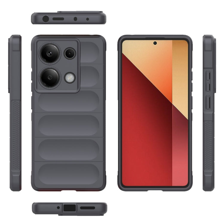 For Xiaomi Redmi Note 13 Pro 4G Global Magic Shield TPU + Flannel Phone Case(Dark Grey) - Note 13 Pro Cases by PMC Jewellery | Online Shopping South Africa | PMC Jewellery | Buy Now Pay Later Mobicred