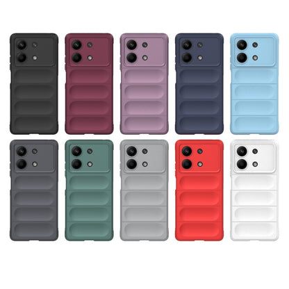 For Xiaomi Redmi Note 13R Pro 5G Magic Shield TPU + Flannel Phone Case(Dark Grey) - Xiaomi Cases by PMC Jewellery | Online Shopping South Africa | PMC Jewellery | Buy Now Pay Later Mobicred